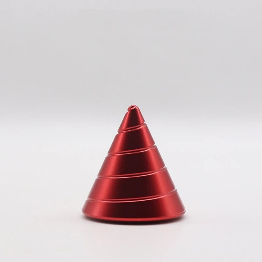 

Mini Desktop Cone Gyroscope Colorful Metal Fingertip Spinner Toy Children Red Small