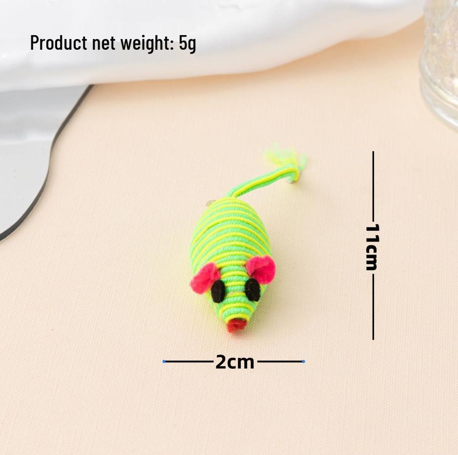 Cat Toy Set: Plush Feather Mouse Molar & Bite-Resistant