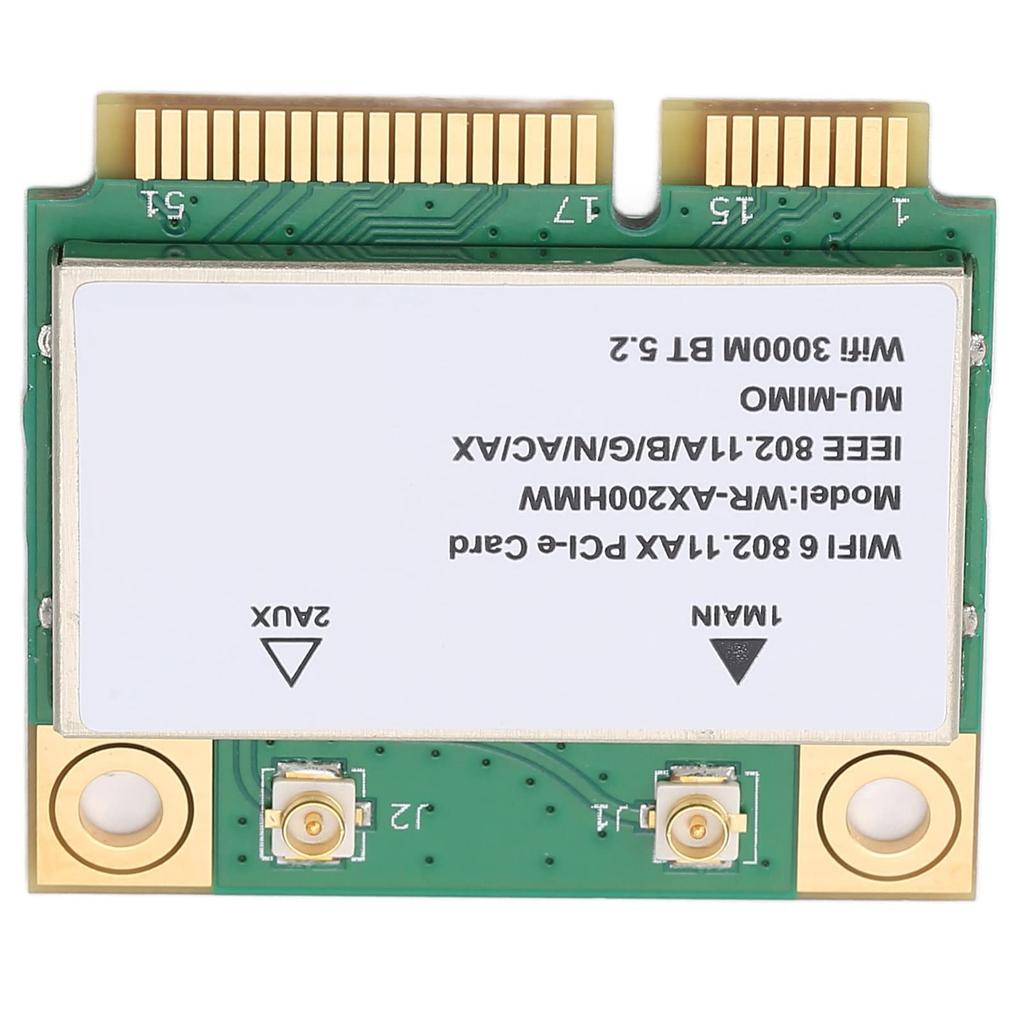 PCI E Network Card, 6GHz Band PCB WIFI Card, MU MIMO Multithreading, Supports Mini PCIE Half-Top Interface, for PC