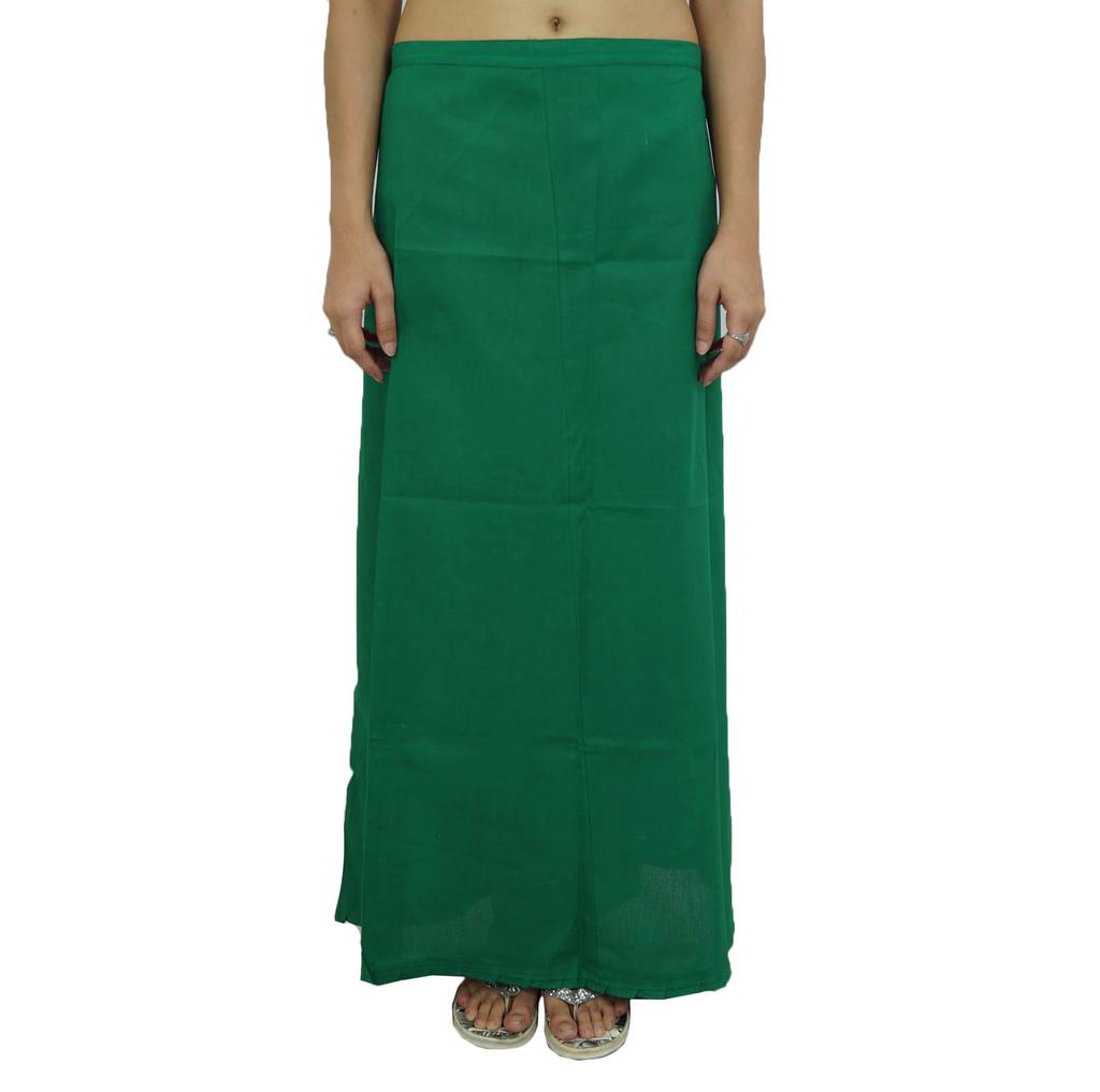 Solid Petticoat Underskirt Bollywood Indian Cotton Lining For Sari