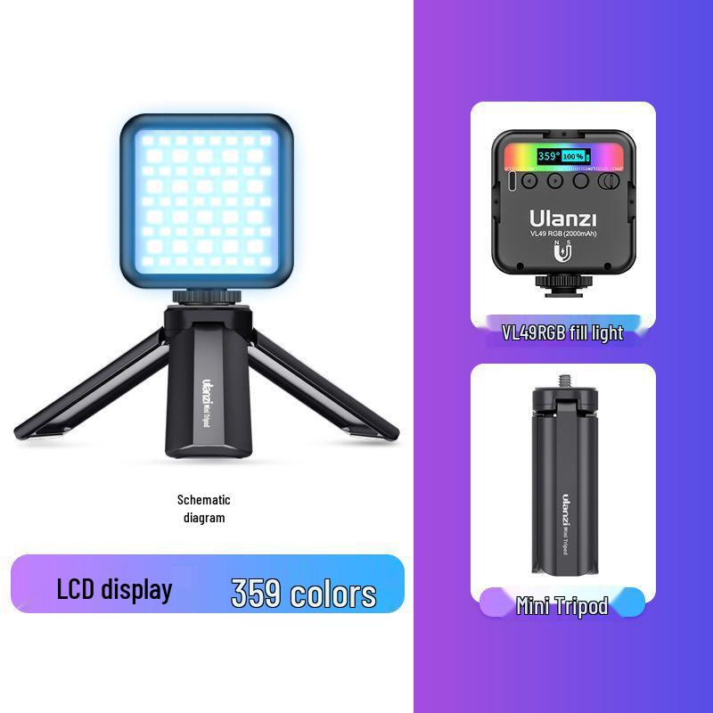 2025 VL49RGB Mini Pocket Full Color Fill Light for Mobile Photography