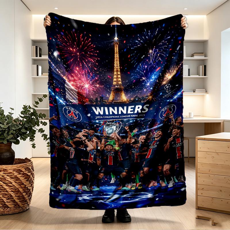 Paris Saint Germain Print Blanket - Soft & Comfortable, for Bedroom, Travel, Sofa, Home Decoration - Birthday Christmas Gift for Friend