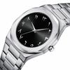 Fashion BestWin Octagonal Waterproof Quartz Watch For Men Business Casual Arabic Numerals Dial High-grade Stainless Steel Watch