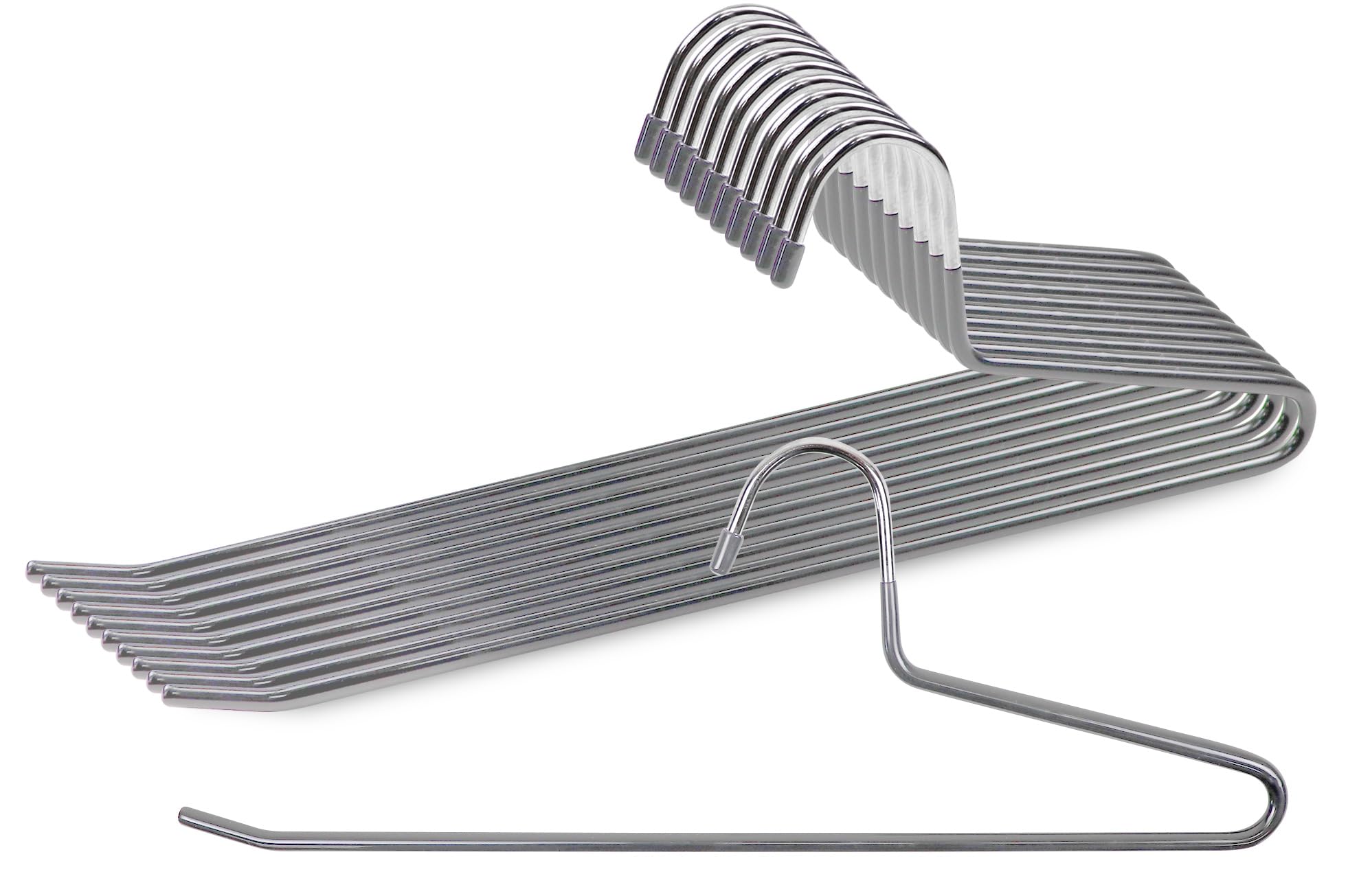 

on ROROPOCO Trouser These and durable hangers prevent marks on and They also feature a PVC coating [Featured GOODA!] Non-Slip Hangers, 10-Pack. серый