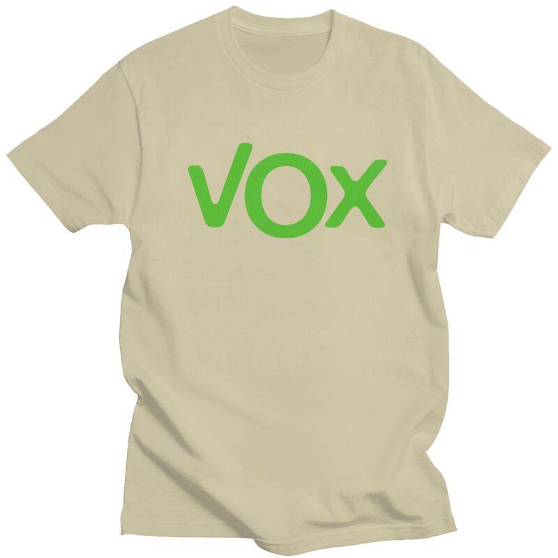 Custom Espana Vox Logo T Shirt for Men 100 Cotton  Tee Short Sleeves Spain Political Party Spanish Tshirts Clothing Gift