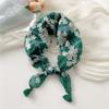 60x60cm Square Scarf Fringed Floral Kerchief Tassel Muffler Hair Bandana  Travelers