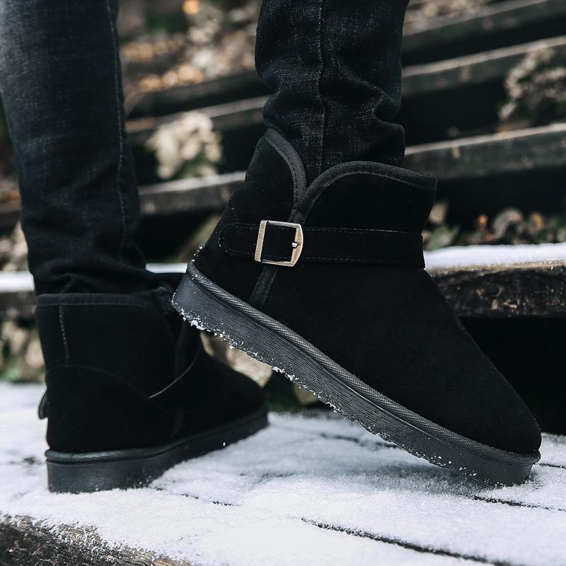 Thick-soled snow boots for women's 2025 winter new velvet and thickened Northeast large cotton shoes, one pedal bread warm shoes