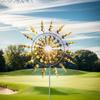 Metal Rotating Windmill 3D Spinner Outdoor Magical Kinetic Windmills Unique Wind Powered Catchers For Garden Courtyard Lawn