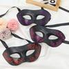 Venezianischer Stil Handbemalte Halbmaske für Kostümpartys Leichter, langlebiger Kunststoff Bequeme Passform Wiederverwendbares Rollenspiel-Accessoire