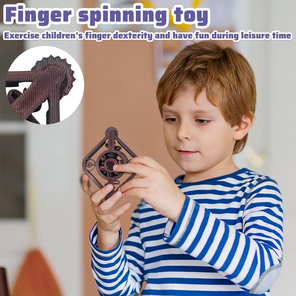 3D Printed Toy, Decompression Rotary Gear, High-speed Gyro Clicker Combination
