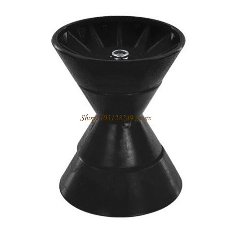N5KD 3in/4in Roller for Trailer Bracket Easy Installation Rubber Roller Trailer Stop with 1/2in Shaft Boat Accessory