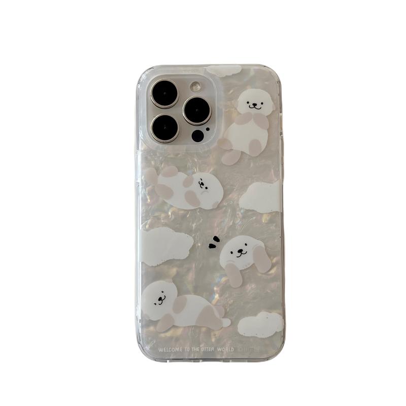 Ins Hund Schale Glänzende Cartoon Hülle Für Iphone 13 12 11 Promax 14 Pro Max Imd Welpe 2023 Laser Handyhülle Conque Capa