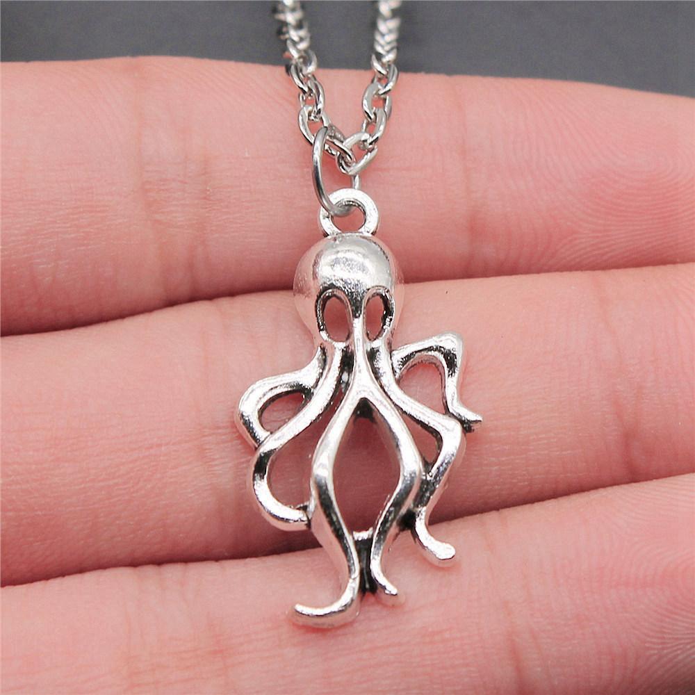Mermaid Dolphin Ocean Life Pendant Antique Bronze Metal Men Collar Necklace Fashion Gift