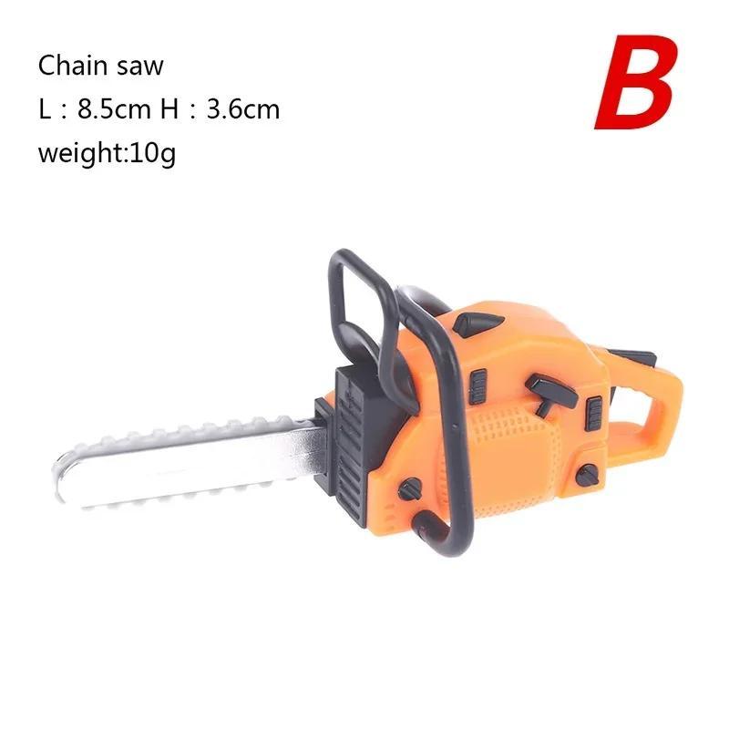 1PCS Simulation Repair Tool Saw 1:12 Dolls Houses Miniature Chain Lawn Mower Garden Decor Furniture Accessories