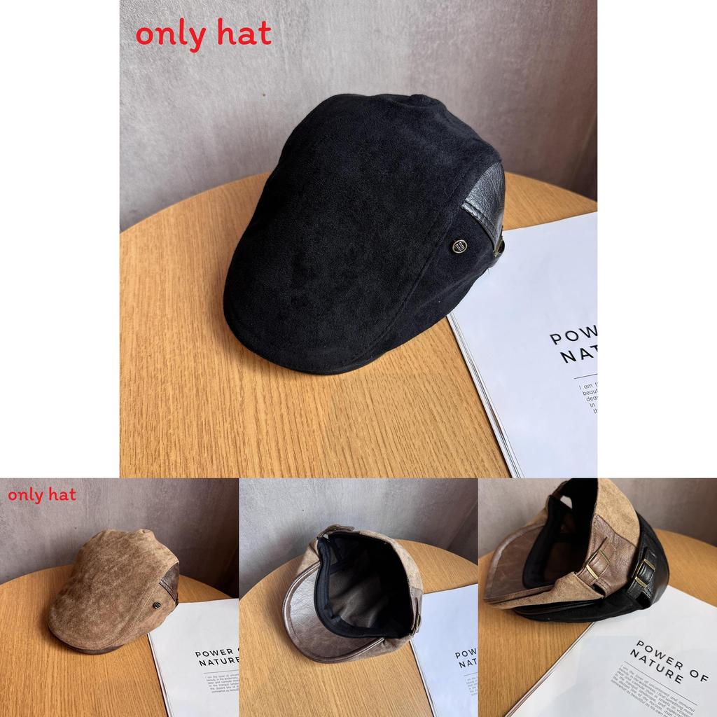 Einfache Retro Unifarbene Wildleder Neutrale Lässige Baskenmütze Für Lässige Wintermode