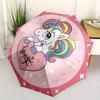 Magical Unicorn Heart Sticker Decal for Kids Room DecorUmbrella, Portable 3-Fold Compact Umbrella,Christmas Gift ES481