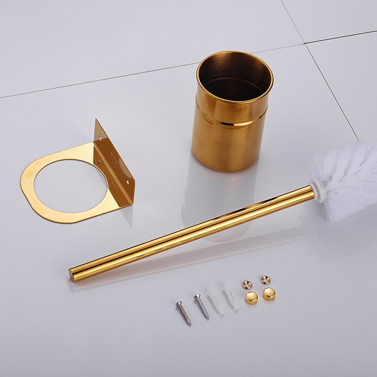 304 Titanium-Plated Brushed Black Stainless Steel European-Style Toilet Brush