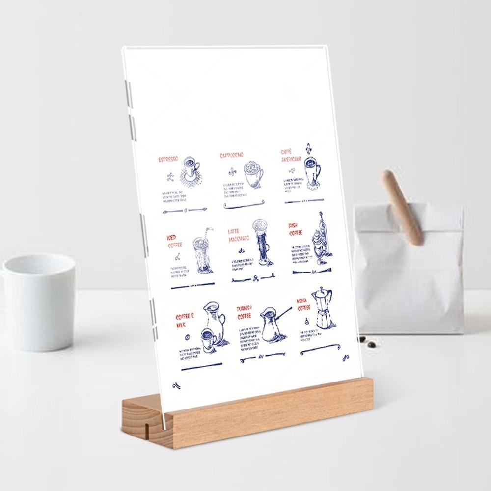Highly Transparent Menu Sign Holder Slant/straight Groove Acrylic Table Number Holder Restaurant