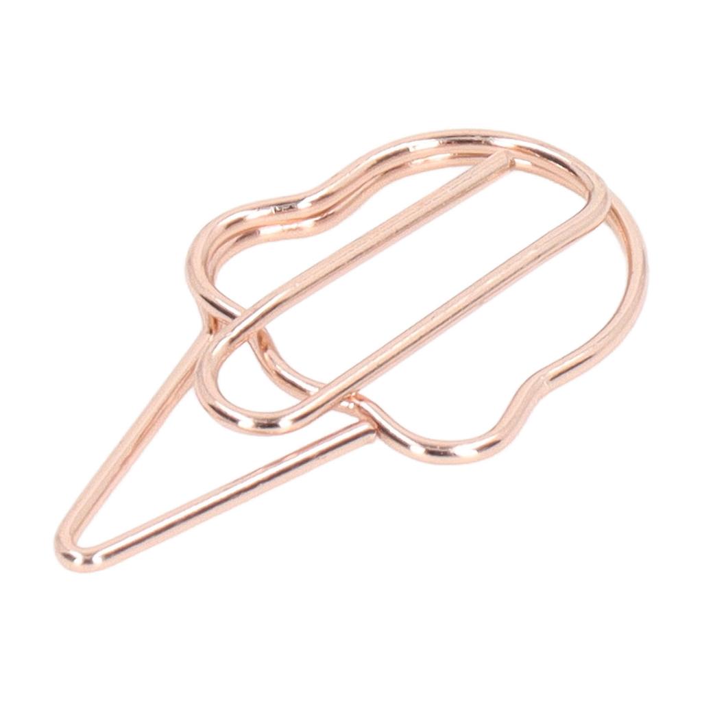100Pcs Funny Planner Clips Innovative Color Lasting Anti Rust Electroplating Process Gold Paper Clip