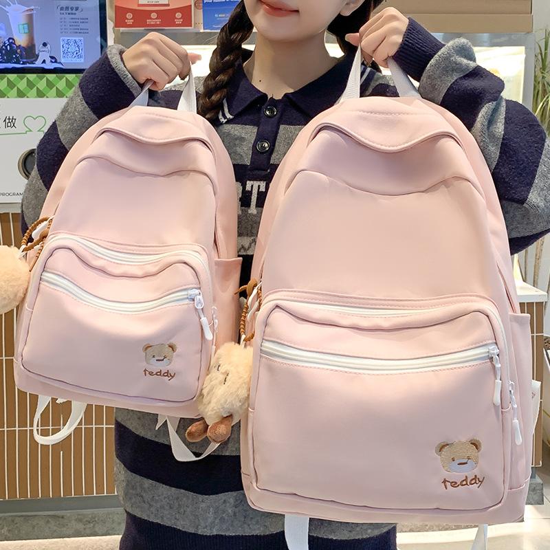 

Children s Schoolbags Elementary School Girls Junior High School Students Small Backpack Solid Color Middle School Students College Students