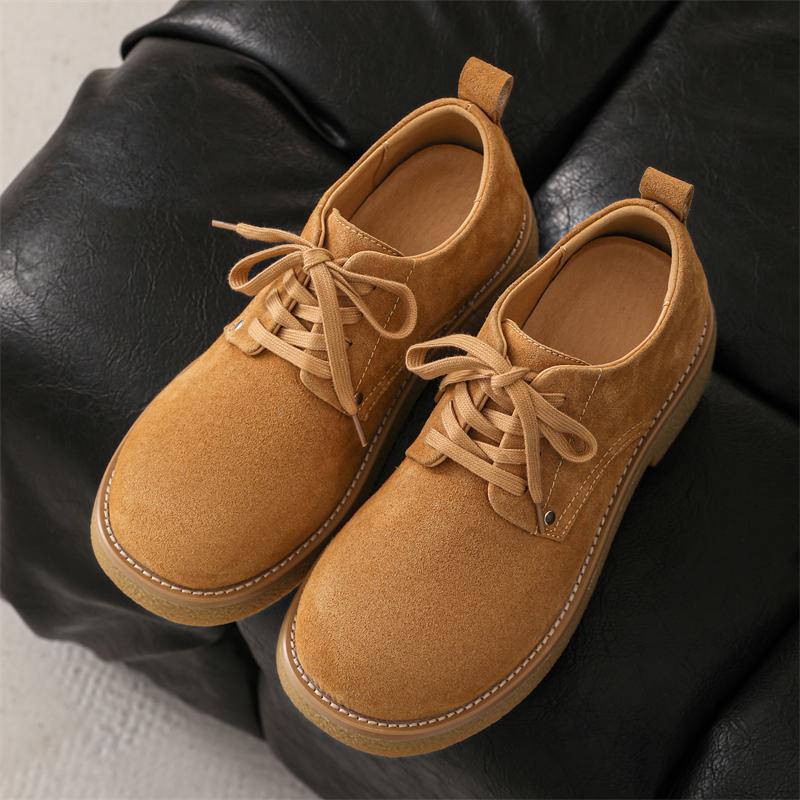 Fashion Fashion New Men Outdoor Anti-slip Wearable Walking Shoes Suede Men's Shoes Casual Comfortable Slip on Thick Soled Oxford Shoes