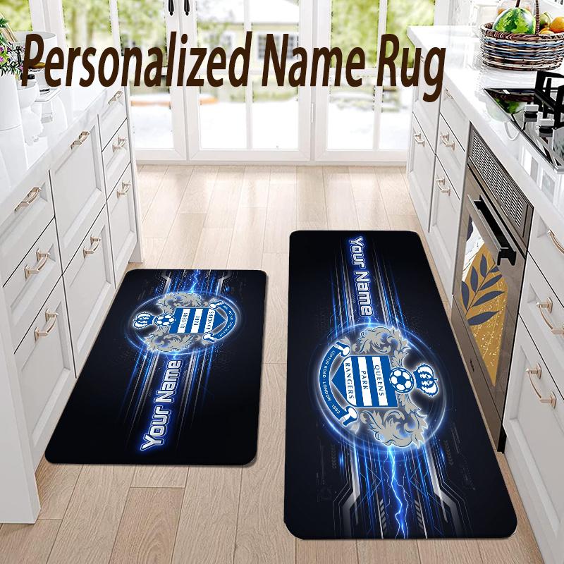Custom Name Queens Park Rangers Flannel Area Rug Kitchen Floor Mat Personalized Home Decoration