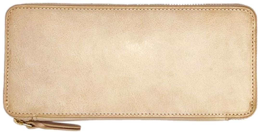 

Creed SIBILLA Round Long Wallet, Cowhide Leather, Box-Shaped Coin Storage, 335C089#20, Beige