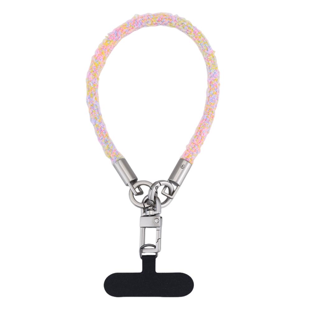 Custom Eco-Friendly Durable Mobile Phone Hand Wrist Lanyards Keychain Sports Polyester Woven Short Wrist Strap Lanyard Phone