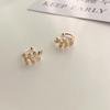 Korean Diamond-Studded Leaf Ear Cuff - Adjustable, No Piercing Needed, Fairy Forest Design Earrings
