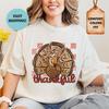 Thankful Turkey Shirt: Comfort Colors Retro Fall Season Tee