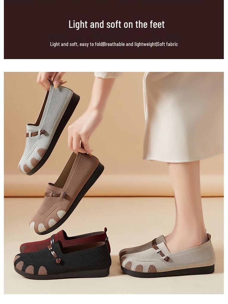 Scarpe Casual da Donna Versatili Slip-on per Piedi Larghi, Collezione 2025
