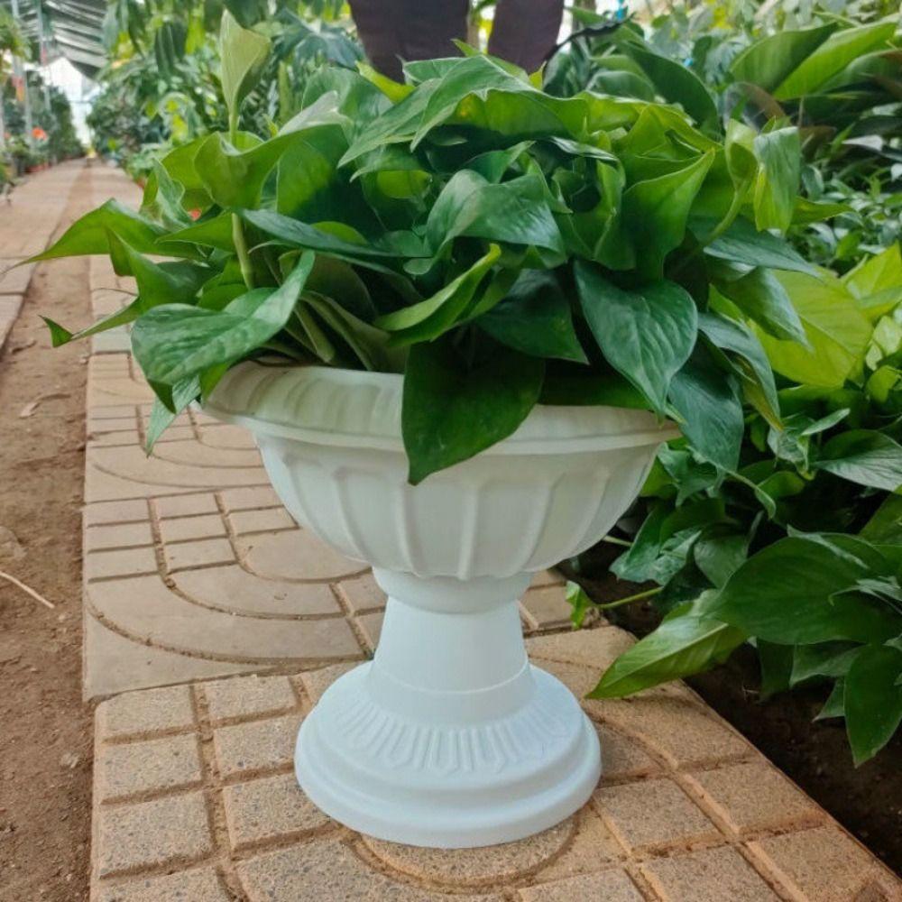 Retro Roman Plant Flower Pot Plastic Succulent Plant Flower Container Outdoor Indoor Decor