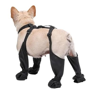 M-Moderne Hundepfoten-Schützer mit Hosenträgern Rutschfeste Hunde-Regenstiefel für Winter Schnee Outdoor M