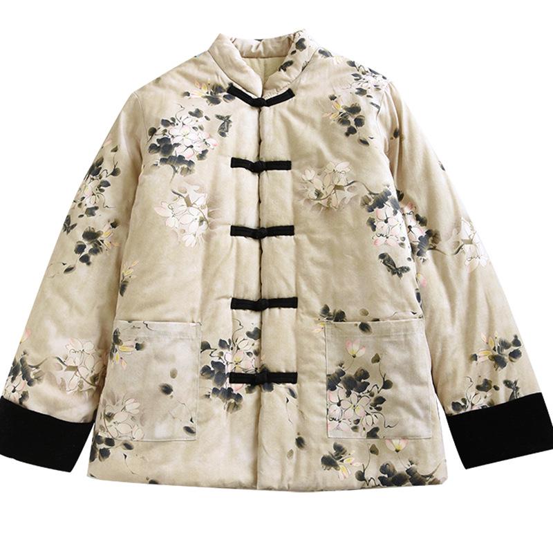 

508 Зимнее Хлопковое Теплое Ретро Нижнее Белье Ручной Работы - Новый Китайский Стиль Одежда для Мамы M (100-120 lbs)