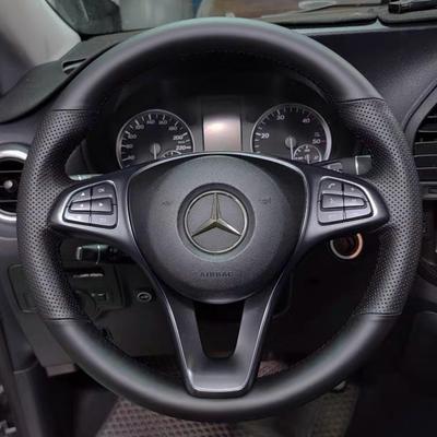 Steering Wheel Braid Cover Genuine Leather 100% Fit For Mercedes Benz C200L E63 E300 E320 GLK GLC260 GLA Car