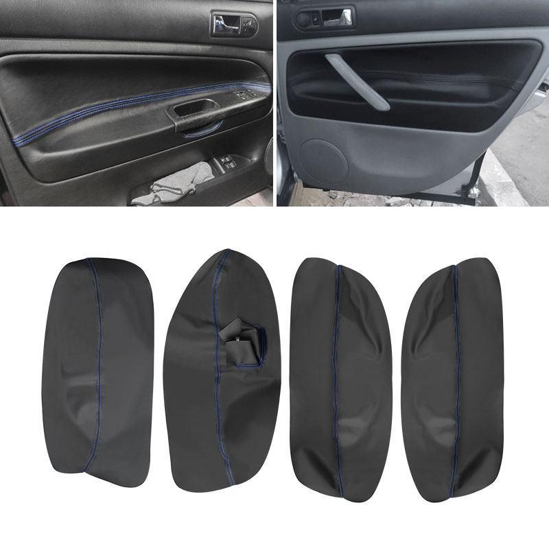 Car Inner Door Handle Armrest Panel Cover Accessories Trim For VW Passat B5 1998 1999 2000 2001 2002 2003 2004 2005 PU Leather