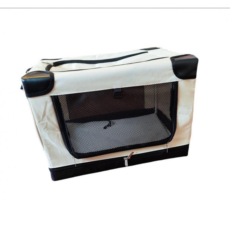 

Автомобильная клетка для питомца: Складное сиденье безопасности для собак и кошек в багажник - Доступно в больших, средних, малых размерах. бежевый