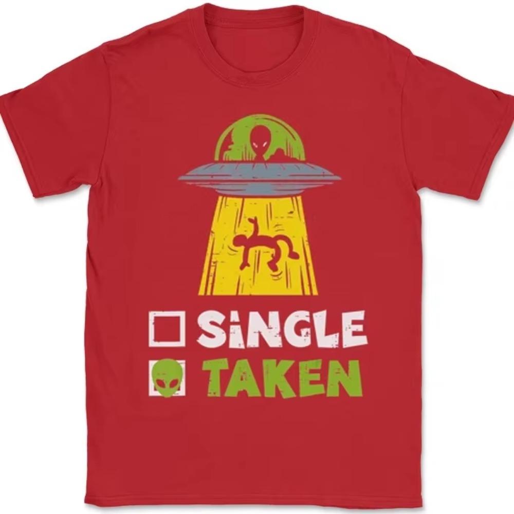 Funny Alien Ufo Single Taken Checkbox Graphic Tshirt Unisex Unisex Sci Fi Soft Cotton Short Sleeve Daily Casual Street Tops
