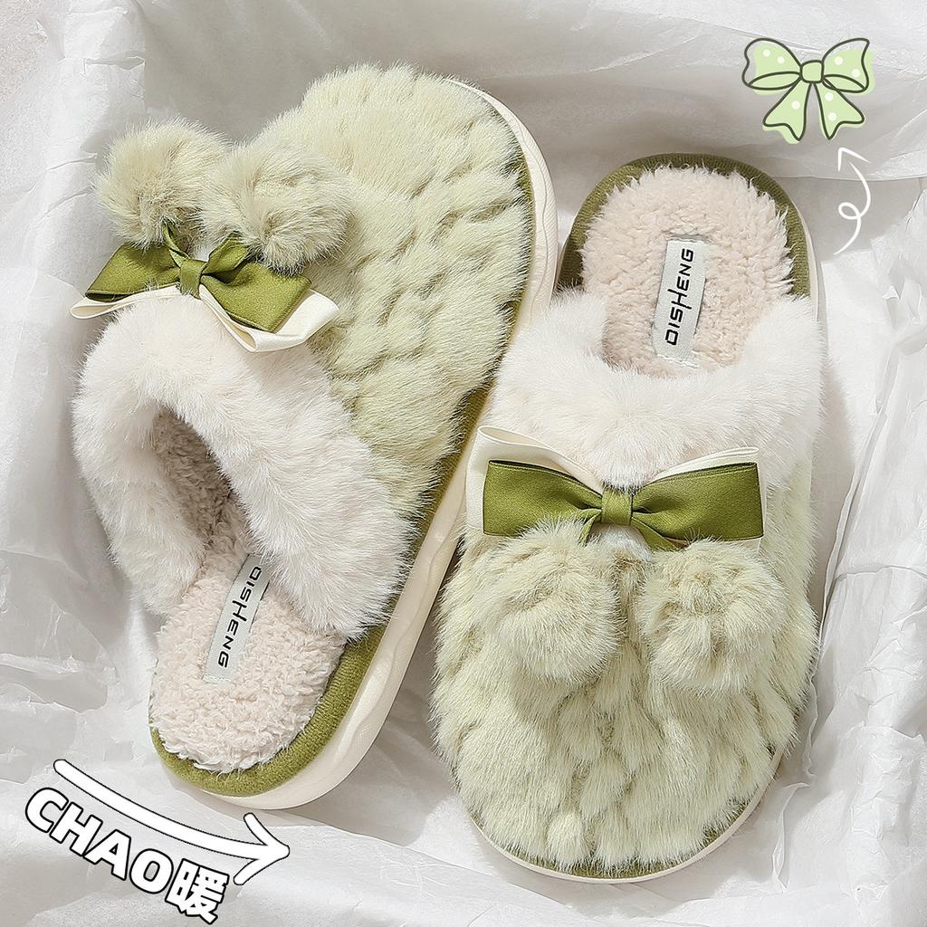 Cute Couple Cotton Slippers Winter 2025 New Indoor Warm Non-slip Bedroom Home Cotton Slippers