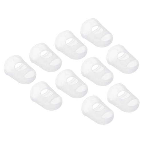 

PATIKIL 17mm Inner Diameter Silica Gel Fingertip Protectors, Rubber Fingertips, Pack of 15, Silica Gel Thumb Fingertip Protectors for Guitar Playing,