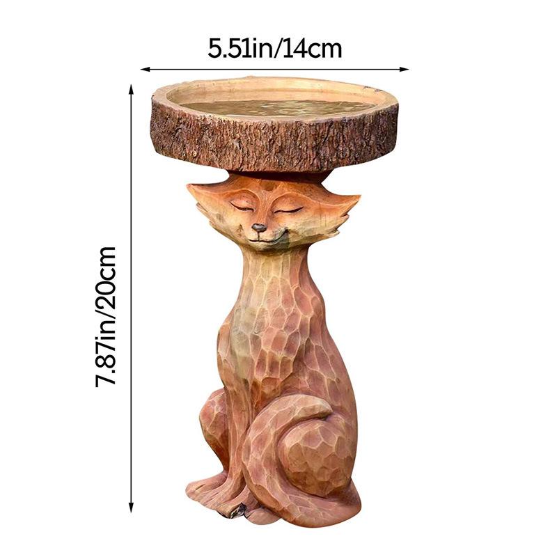 

Садовая фигурка-кормушка для птиц из смолы с енотом, лисой и другими животными