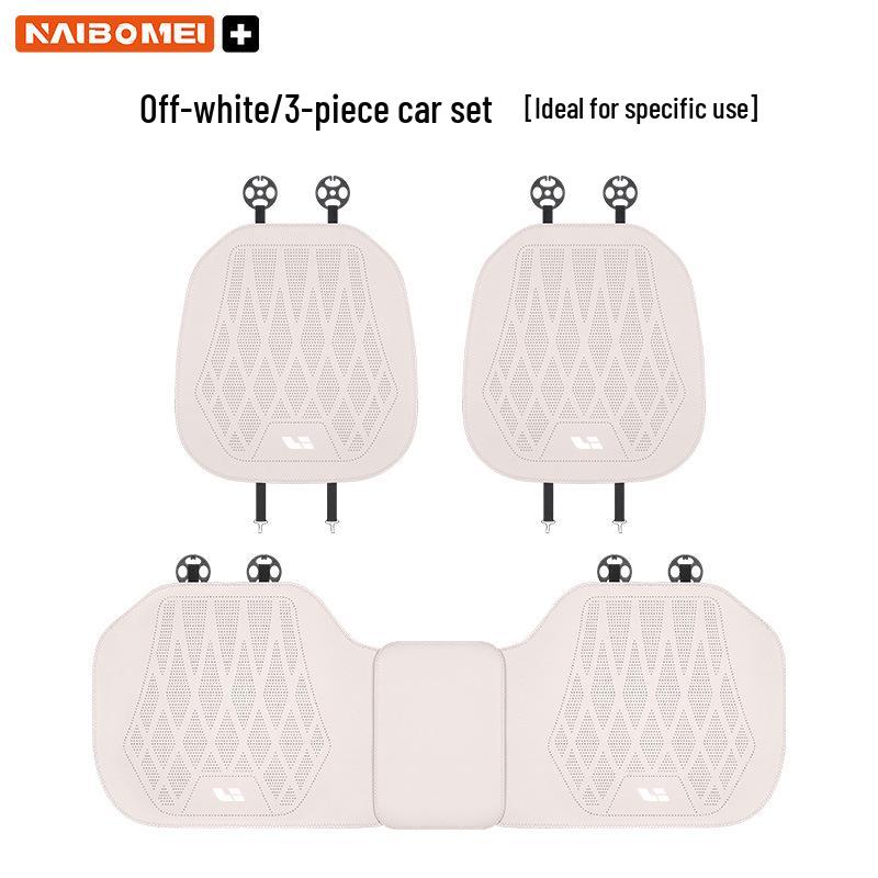 Ideal L6-L9/M8 Car Seat Cushion Set: Leather Perforated Front & Rear Covers, 3-Piece