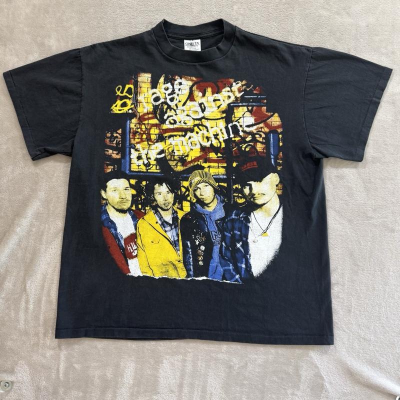 

RAGE AGAINST THE MACHINE Vintage 1991 BOMBTRACK T Shirt Reprint Size XL S разноцветный