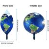 Balões Terra de 22 Polegadas Balão Planeta Mapa Mundi Global Balão de Látex para Tema de Viagem Tema Espacial Suprimentos para Festa de Aniversário Retirar