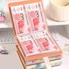 PU Money Collection Book With Password Lock Savings Binder Gifts Savings Challenges Book  Children