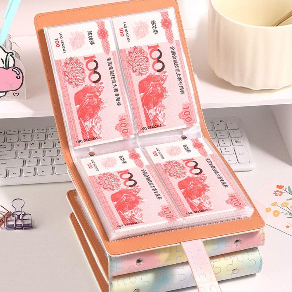PU Money Collection Book With Password Lock Savings Binder Gifts Savings Challenges Book  Children
