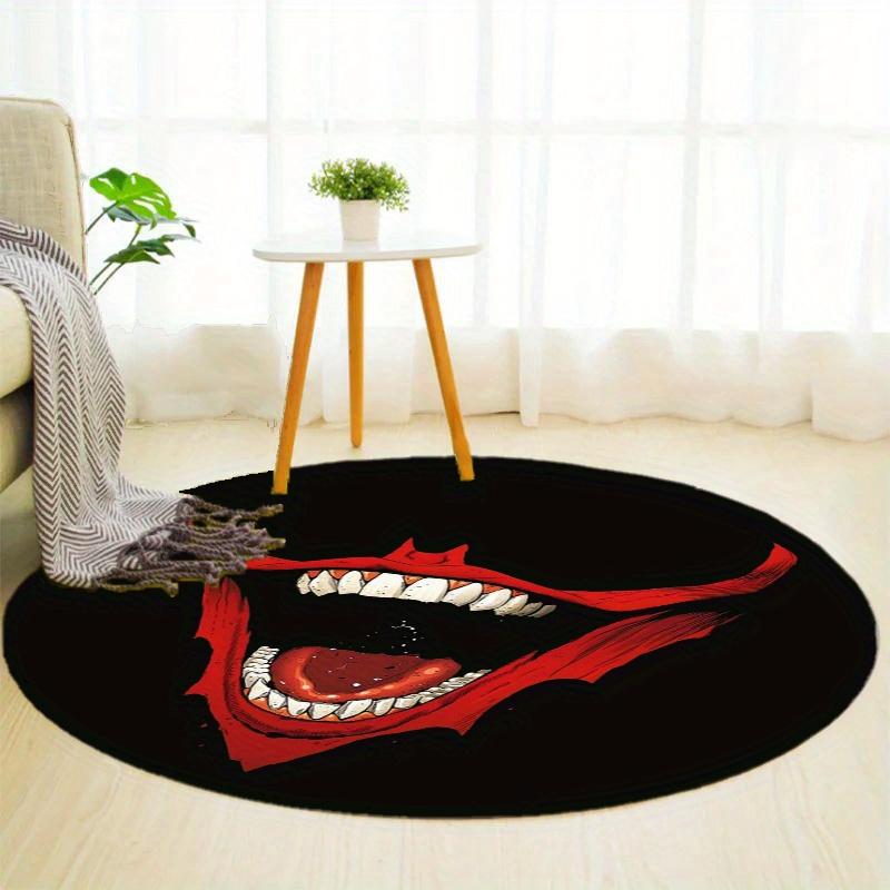 Joker Round Rug Nonslip Area Rug Office Chair Mat Carpet For Living Room Bedroom Home Decor