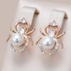 Punk Spider Pearl English Earrings For Women Fashion  Rose Gold  Color Mix Party Accessories Retro Jewelry
