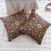 2er-Pack Petrol Orange William Morris Kissenbezüge Beidseitiger Druck Vintage Blumige Kissenhüllen Heimdekoration für Sofa Schlafzimmer