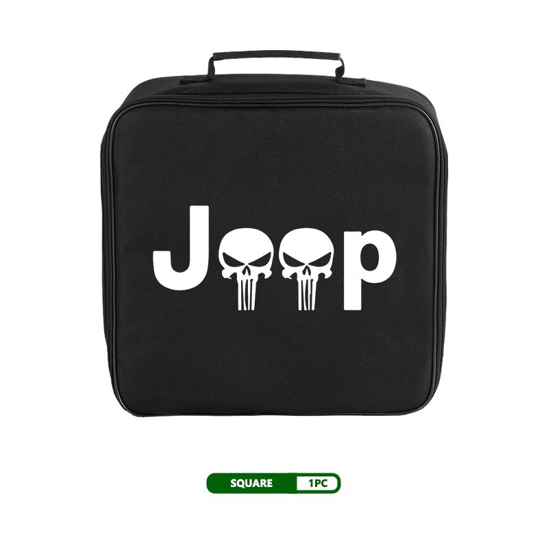 For Jeep Car Charge Cable Storage Box Charging Gun Organiser Bag Wrangler Gladiator 2014 - 2021 Grand Cherokee Cherokee ANO1